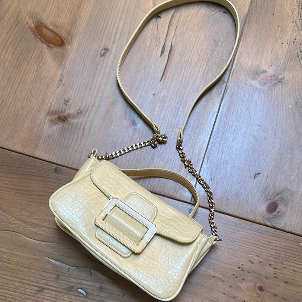 Butter yellow Zara shoulder bag